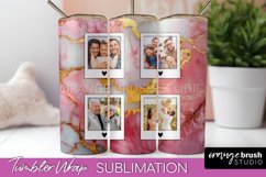 Photo Tumbler Wrap, Marble Family Frame Tumbler Sublimation Product Image 1