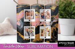 Photo Tumbler Wrap, Marble Family Frame Tumbler Sublimation Product Image 1