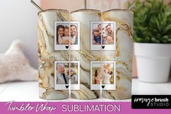Photo Tumbler Wrap, Marble Family Frame Tumbler Sublimation Product Image 1