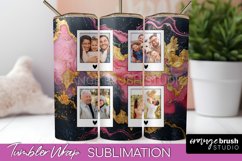 Photo Tumbler Wrap, Marble Family Frame Tumbler Sublimation Product Image 1