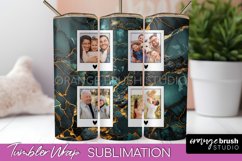 Photo Tumbler Wrap, Marble Family Frame Tumbler Sublimation Product Image 1