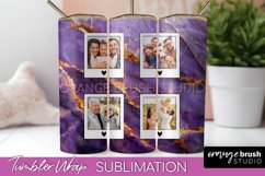 Photo Tumbler Wrap, Marble Family Frame Tumbler Sublimation Product Image 1