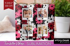 Retro Photo Tumbler PNG - Flowers Picture Tumbler Wrap Product Image 1