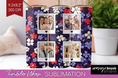 Retro Photo Tumbler PNG - Flowers Picture Tumbler Wrap Product Image 1