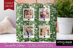 Retro Photo Tumbler PNG - Flowers Picture Tumbler Wrap Product Image 1