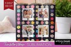 Retro Photo Tumbler PNG - Flowers Picture Tumbler Wrap Product Image 1