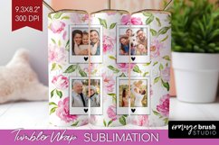 Retro Photo Tumbler PNG - Flowers Picture Tumbler Wrap Product Image 1