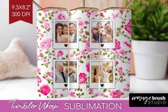 Retro Photo Tumbler PNG - Flowers Picture Tumbler Wrap Product Image 1