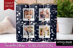 Retro Photo Tumbler PNG - Flowers Picture Tumbler Wrap Product Image 1