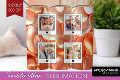 Rose Gold Photo Tumbler PNG - Abstract Picture Tumbler Wrap Product Image 1