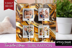 Rose Gold Photo Tumbler PNG - Abstract Picture Tumbler Wrap Product Image 1