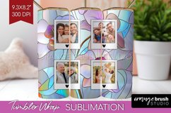 Stained Glass Photo Tumbler PNG - Flowers Picture Tumbler Product Image 1