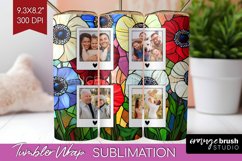 Stained Glass Photo Tumbler PNG - Flowers Picture Tumbler Product Image 1