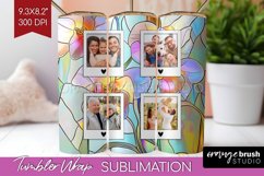 Stained Glass Photo Tumbler PNG - Flowers Picture Tumbler Product Image 1