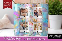 Stained Glass Photo Tumbler PNG - Flowers Picture Tumbler Product Image 1