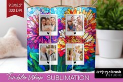 Stained Glass Photo Tumbler PNG - Flowers Picture Tumbler Product Image 1