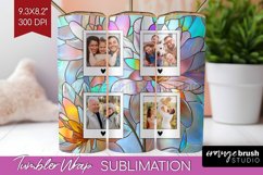 Stained Glass Photo Tumbler PNG - Flowers Picture Tumbler Product Image 1