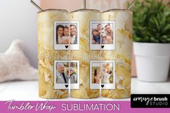 Photo Tumbler Wrap, Marble Family Frame Tumbler Sublimation Product Image 1