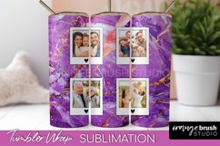 Photo Tumbler Wrap, Marble Family Frame Tumbler Sublimation Product Image 1