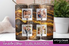 Photo Tumbler Wrap, Marble Family Frame Tumbler Sublimation Product Image 1