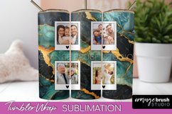 Photo Tumbler Wrap, Marble Family Frame Tumbler Sublimation Product Image 1