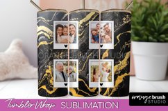 Photo Tumbler Wrap, Marble Family Frame Tumbler Sublimation Product Image 1