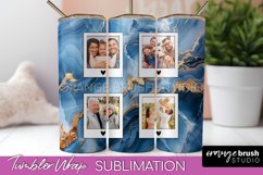 Photo Tumbler Wrap, Marble Family Frame Tumbler Sublimation Product Image 1