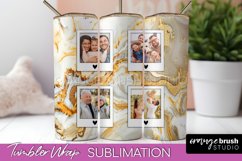 Photo Tumbler Wrap, Marble Family Frame Tumbler Sublimation Product Image 1