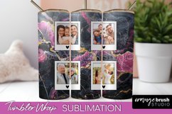 Photo Tumbler Wrap, Marble Family Frame Tumbler Sublimation Product Image 1