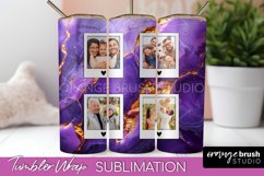 Photo Tumbler Wrap, Marble Family Frame Tumbler Sublimation Product Image 1