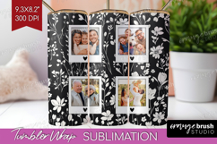 Retro Flowers Photo Tumbler PNG - Floral Picture Tumbler Product Image 1