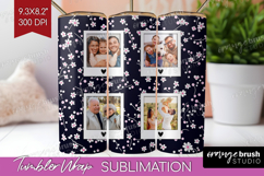 Retro Flowers Photo Tumbler PNG - Floral Picture Tumbler Product Image 1