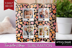 Retro Flowers Photo Tumbler PNG - Floral Picture Tumbler Product Image 1