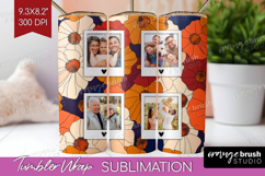 Retro Flowers Photo Tumbler PNG - Floral Picture Tumbler Product Image 1