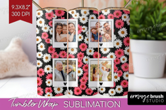 Retro Flowers Photo Tumbler PNG - Floral Picture Tumbler Product Image 1