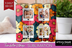 Retro Flowers Photo Tumbler PNG - Floral Picture Tumbler Product Image 1