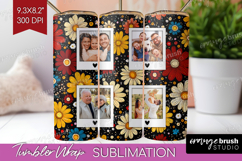 Retro Flowers Photo Tumbler PNG - Floral Picture Tumbler Product Image 1