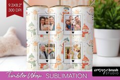 Christmas Photo Tumbler PNG - Snowman Picture Tumbler Wrap Product Image 1