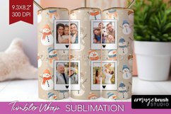 Christmas Photo Tumbler PNG - Snowman Picture Tumbler Wrap Product Image 1