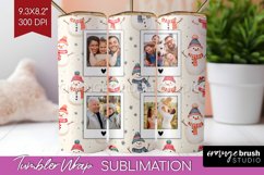 Christmas Photo Tumbler PNG - Snowman Picture Tumbler Wrap Product Image 1