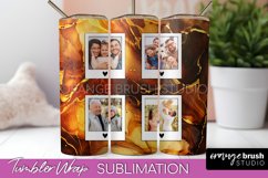 Photo Tumbler Wrap, Marble Family Frame Tumbler Sublimation Product Image 1