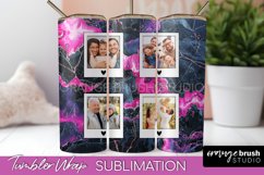 Photo Tumbler Wrap, Marble Family Frame Tumbler Sublimation Product Image 1