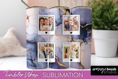 Photo Tumbler Wrap, Marble Family Frame Tumbler Sublimation Product Image 1
