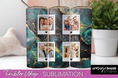 Photo Tumbler Wrap, Marble Family Frame Tumbler Sublimation Product Image 1