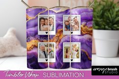 Photo Tumbler Wrap, Marble Family Frame Tumbler Sublimation Product Image 1