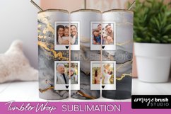 Photo Tumbler Wrap, Marble Family Frame Tumbler Sublimation Product Image 1