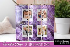 Photo Tumbler Wrap, Marble Family Frame Tumbler Sublimation Product Image 1
