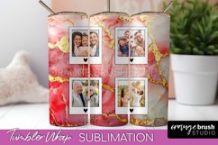 Photo Tumbler Wrap, Marble Family Frame Tumbler Sublimation Product Image 1