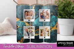 Photo Tumbler Wrap, Marble Family Frame Tumbler Sublimation Product Image 1
