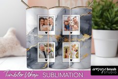 Photo Tumbler Wrap, Marble Family Frame Tumbler Sublimation Product Image 1